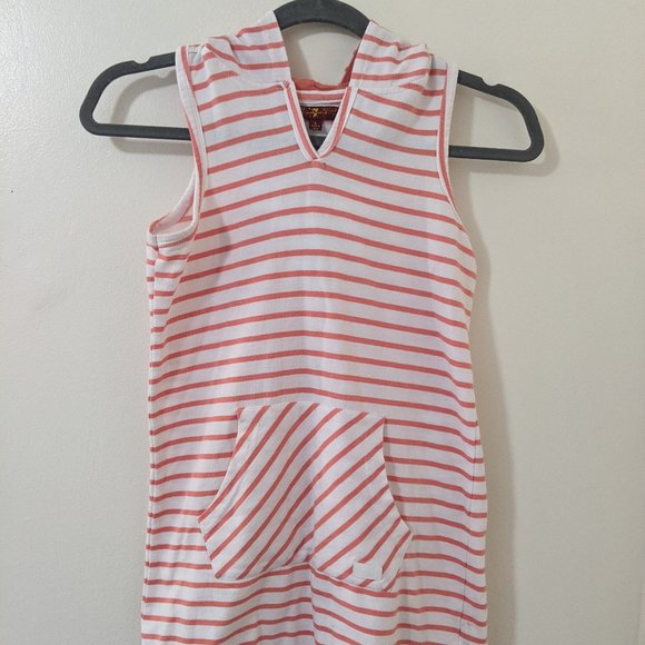7 For All Mankind Other - 7 For All Mankind Girl's Striped Hoodie Dress L